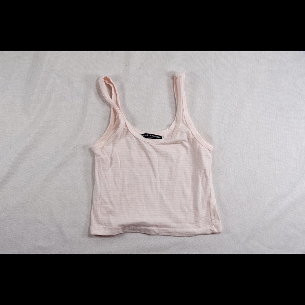 Pink striped crop top